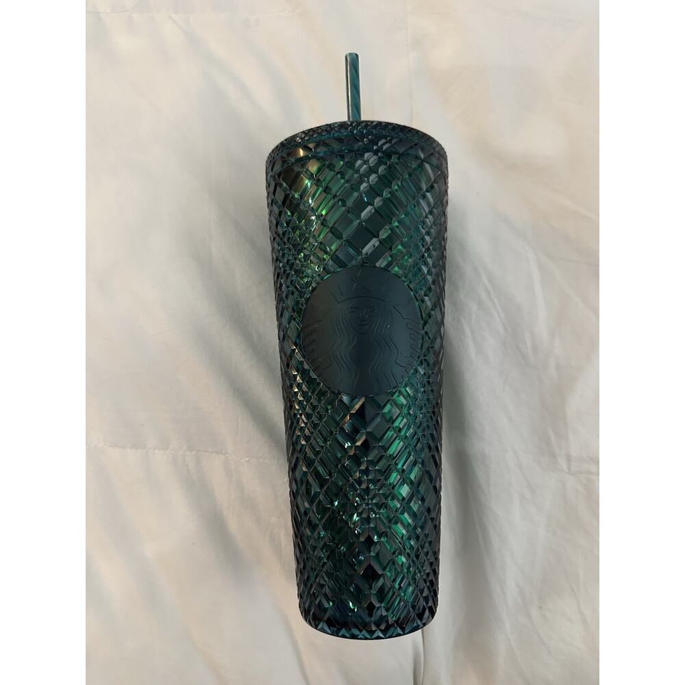Starbucks Cold Drink Cup Diamond Studded Tumbler 24oz - Green